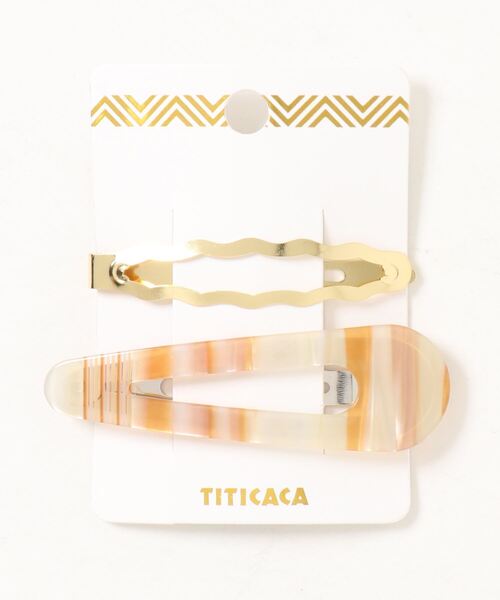 チチカカ（チチカカ）の「シアーボーダーパッチンセットヘアピン（ヘアピン・レディース・ピンク/オレンジ/ブルー・FREE）」の9枚目の写真