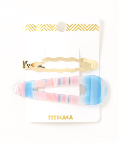 チチカカ（チチカカ）の「シアーボーダーパッチンセットヘアピン（ヘアピン・レディース・ピンク/オレンジ/ブルー・FREE）」の8枚目の写真
