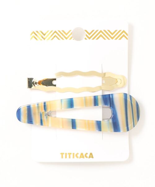 チチカカ（チチカカ）の「シアーボーダーパッチンセットヘアピン（ヘアピン・レディース・ピンク/オレンジ/ブルー・FREE）」の7枚目の写真