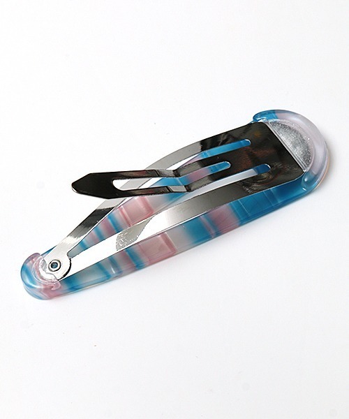 チチカカ（チチカカ）の「シアーボーダーパッチンセットヘアピン（ヘアピン・レディース・ピンク/オレンジ/ブルー・FREE）」の10枚目の写真