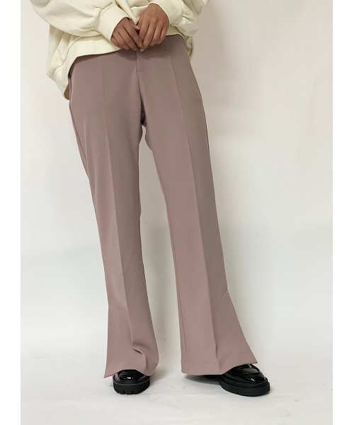 one way（ワンウェイ）の「【oneway】ジョーゼットPUスリットフレアーパンツ（その他パンツ・レディース・ブラック/ライトピンク/ベージュ・FREE）」の13枚目の写真