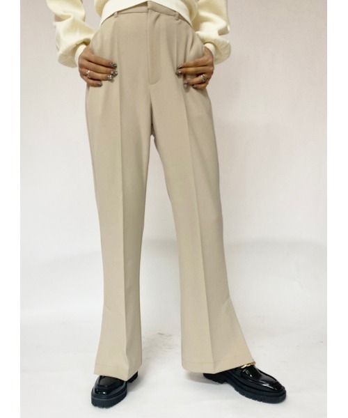 one way（ワンウェイ）の「【oneway】ジョーゼットPUスリットフレアーパンツ（その他パンツ・レディース・ブラック/ライトピンク/ベージュ・FREE）」の12枚目の写真