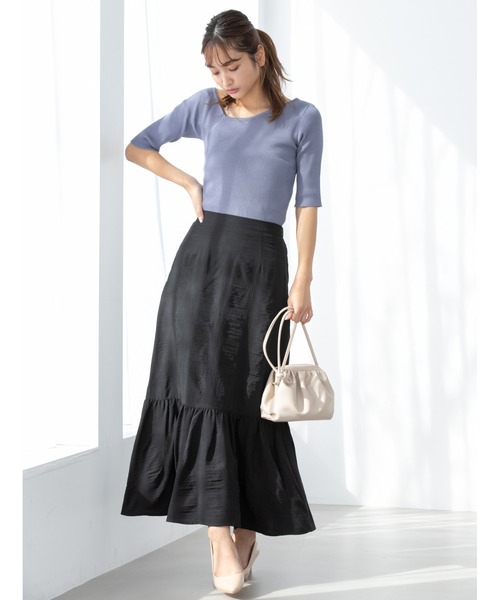 HER. ワッシャーフレアスカート fifth（フィフス）の「裾切り替えワッシャーフレアスカート