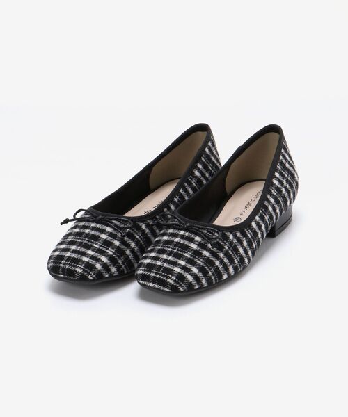 MAJESTIC LEGON(マジェスティックレゴン)の「スクエアバレエシューズ(バレエシューズ・レディース・ブラック/A/アイボリー/ブラック系その他2/ブラック系その他/レッド/ブラウン系その他2・SMALL/LARGE/X-LARGE/MEDIUM)」の3枚目の写真