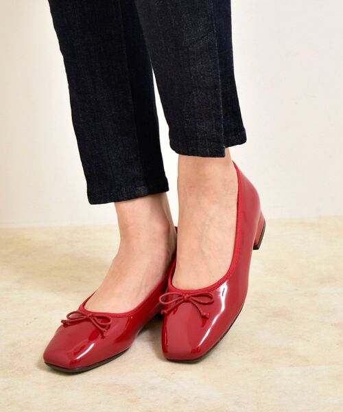 MAJESTIC LEGON(マジェスティックレゴン)の「スクエアバレエシューズ(バレエシューズ・レディース・ブラック/A/アイボリー/ブラック系その他2/ブラック系その他/レッド/ブラウン系その他2・SMALL/LARGE/X-LARGE/MEDIUM)」の6枚目の写真