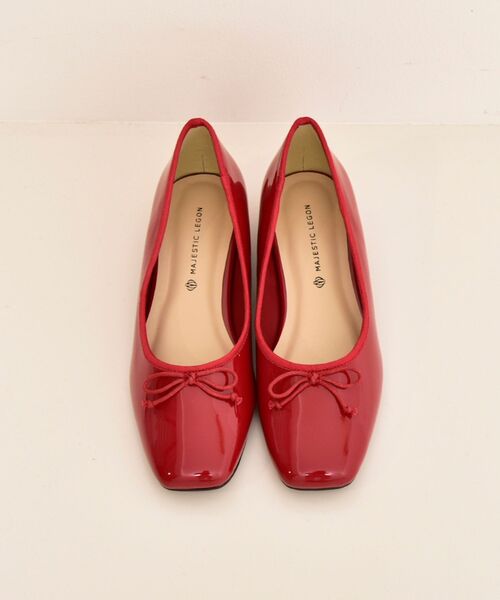 MAJESTIC LEGON(マジェスティックレゴン)の「スクエアバレエシューズ(バレエシューズ・レディース・ブラック/A/アイボリー/ブラック系その他2/ブラック系その他/レッド/ブラウン系その他2・SMALL/LARGE/X-LARGE/MEDIUM)」の11枚目の写真