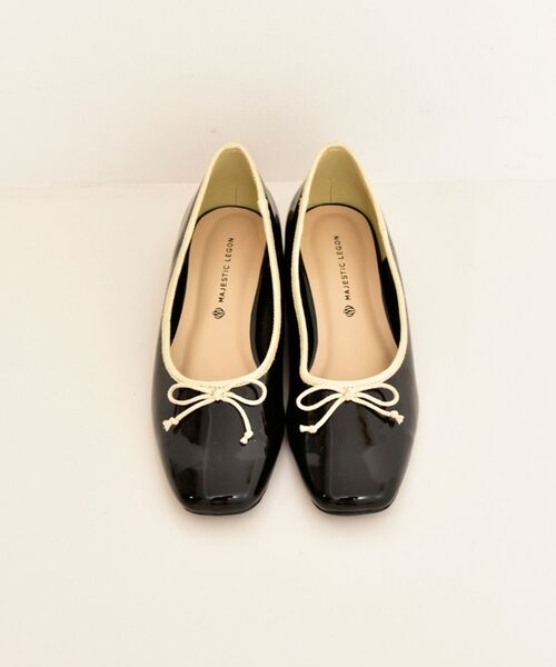 MAJESTIC LEGON(マジェスティックレゴン)の「スクエアバレエシューズ(バレエシューズ・レディース・ブラック/A/アイボリー/ブラック系その他2/ブラック系その他/レッド/ブラウン系その他2・SMALL/LARGE/X-LARGE/MEDIUM)」の12枚目の写真