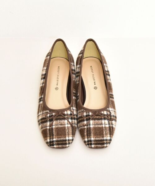 MAJESTIC LEGON(マジェスティックレゴン)の「スクエアバレエシューズ(バレエシューズ・レディース・ブラック/A/アイボリー/ブラック系その他2/ブラック系その他/レッド/ブラウン系その他2・SMALL/LARGE/X-LARGE/MEDIUM)」の13枚目の写真