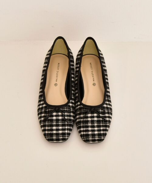 MAJESTIC LEGON(マジェスティックレゴン)の「スクエアバレエシューズ(バレエシューズ・レディース・ブラック/A/アイボリー/ブラック系その他2/ブラック系その他/レッド/ブラウン系その他2・SMALL/LARGE/X-LARGE/MEDIUM)」の14枚目の写真