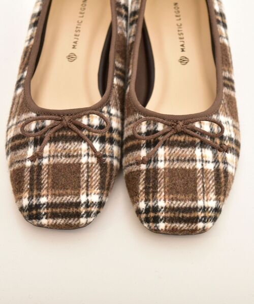 MAJESTIC LEGON(マジェスティックレゴン)の「スクエアバレエシューズ(バレエシューズ・レディース・ブラック/A/アイボリー/ブラック系その他2/ブラック系その他/レッド/ブラウン系その他2・SMALL/LARGE/X-LARGE/MEDIUM)」の15枚目の写真