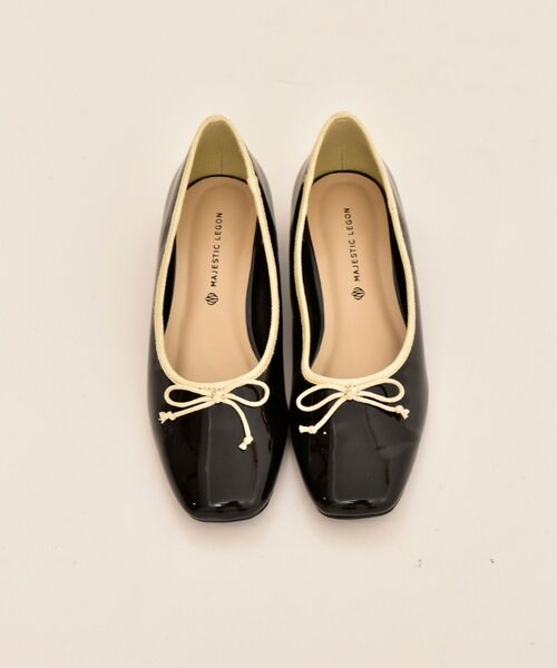 MAJESTIC LEGON(マジェスティックレゴン)の「スクエアバレエシューズ(バレエシューズ・レディース・ブラック/A/アイボリー/ブラック系その他2/ブラック系その他/レッド/ブラウン系その他2・SMALL/LARGE/X-LARGE/MEDIUM)」の16枚目の写真