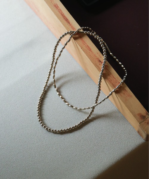 rapiecage(ラピエサージュ)の「パイプメタルビーズチョーカー(チョーカー・レディース・シルバー・FREE)」の7枚目の写真