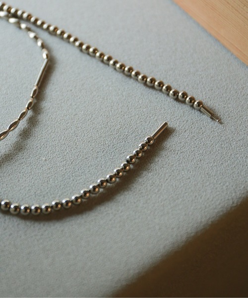 rapiecage(ラピエサージュ)の「パイプメタルビーズチョーカー(チョーカー・レディース・シルバー・FREE)」の9枚目の写真