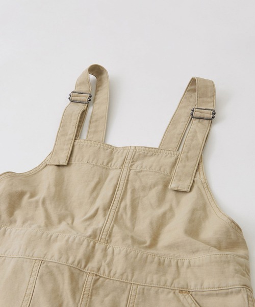 CUBE SUGAR（キューブシュガー）の「ムラ糸 バックサテン サロペットスカート（ジャンパースカート・レディース・ネイビー/ベージュ/サックスブルー/カーキ・M）」の19枚目の写真