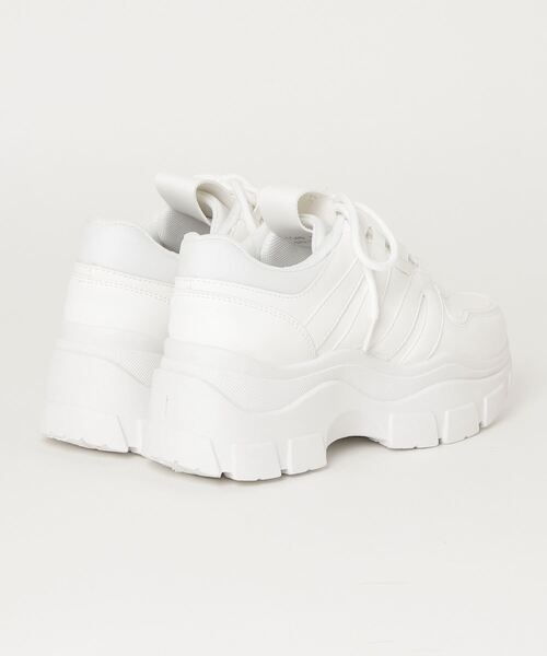 LOVEHUNTER(ラブハンター)の「Love Hunter / 軽量 厚底ダッドスニーカー《約6.5cmソール》(1545)ホワイトスニーカー(スニーカー・レディース・ホワイト/ブラック/ブラック×ブラック・LL/M/L/S/40/41/42/43/SS/44)」の4枚目の写真