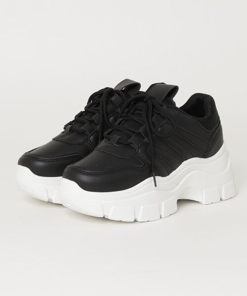 LOVEHUNTER(ラブハンター)の「Love Hunter / 軽量 厚底ダッドスニーカー《約6.5cmソール》(1545)ホワイトスニーカー(スニーカー・レディース・ホワイト/ブラック/ブラック×ブラック・LL/M/L/S/40/41/42/43/SS/44)」の8枚目の写真