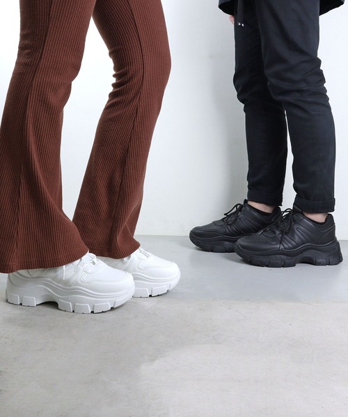 LOVEHUNTER(ラブハンター)の「Love Hunter / 軽量 厚底ダッドスニーカー《約6.5cmソール》(1545)ホワイトスニーカー(スニーカー・レディース・ホワイト/ブラック/ブラック×ブラック・LL/M/L/S/40/41/42/43/SS/44)」の9枚目の写真