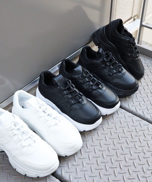 LOVEHUNTER(ラブハンター)の「Love Hunter / 軽量 厚底ダッドスニーカー《約6.5cmソール》(1545)ホワイトスニーカー(スニーカー・レディース・ホワイト/ブラック/ブラック×ブラック・LL/M/L/S/40/41/42/43/SS/44)」の12枚目の写真