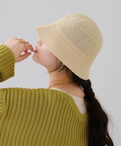 Bab（バブ）の「リネンタッチバケットハット（ハット・レディース・ブラック/ベージュ/ブラウン/ホワイト系その他・ONESIZE）」の5枚目の写真