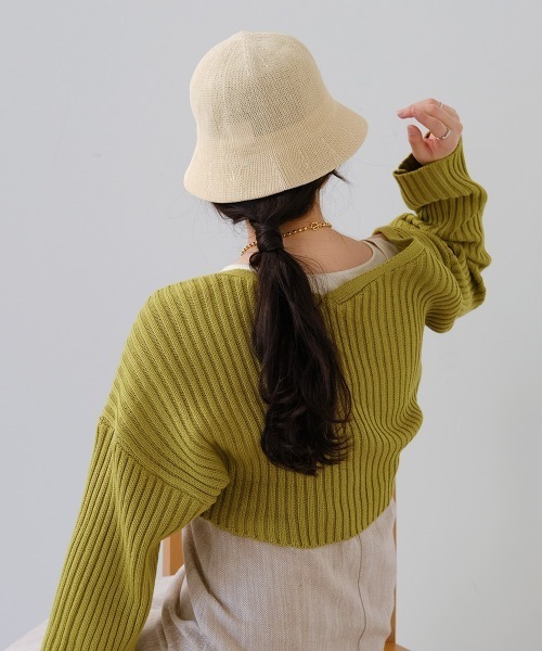 Bab（バブ）の「リネンタッチバケットハット（ハット・レディース・ブラック/ベージュ/ブラウン/ホワイト系その他・ONESIZE）」の6枚目の写真