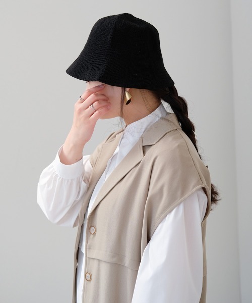 Bab（バブ）の「リネンタッチバケットハット（ハット・レディース・ブラック/ベージュ/ブラウン/ホワイト系その他・ONESIZE）」の20枚目の写真