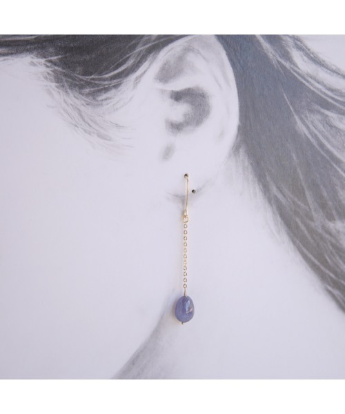 tone（トーン）の「【SPICY COLORS】天然石の一粒ピアス【14kgf】（ピアス（両耳用）・レディース・ブラック/オレンジ/パープル/ホワイト/グリーン/ホワイト系その他/ホワイト系その他2/その他・FREE）」の18枚目の写真