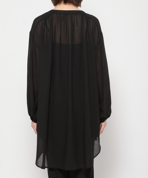 LEPSIM(レプシィム)の「シアーチュニックブラウス 934813(シャツ/ブラウス・レディース・ブラック/オフホワイト/モカ/ブルーグリーン・FREE)」の14枚目の写真