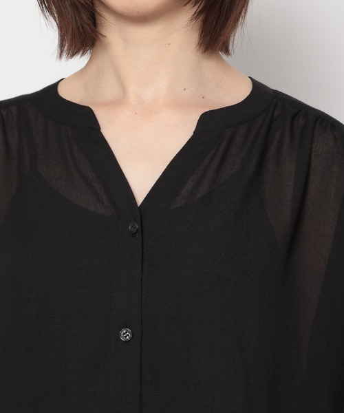 LEPSIM(レプシィム)の「シアーチュニックブラウス 934813(シャツ/ブラウス・レディース・ブラック/オフホワイト/モカ/ブルーグリーン・FREE)」の11枚目の写真