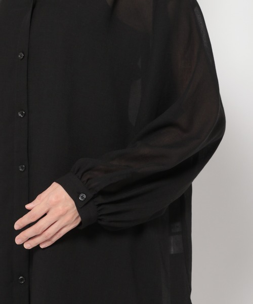 LEPSIM(レプシィム)の「シアーチュニックブラウス 934813(シャツ/ブラウス・レディース・ブラック/オフホワイト/モカ/ブルーグリーン・FREE)」の13枚目の写真