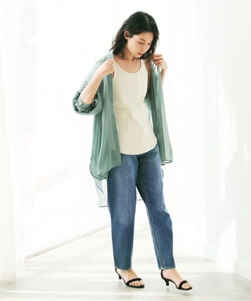 LEPSIM(レプシィム)の「シアーチュニックブラウス 934813(シャツ/ブラウス・レディース・ブラック/オフホワイト/モカ/ブルーグリーン・FREE)」の21枚目の写真