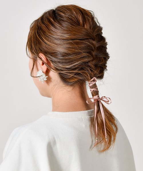 CALIFORNIA OUTFITTERS(カリフォルニア アウトフィッターズ)の「【LULKA(ルールカ)】ぐるぐるヘアアレンジフックリボン(その他ヘアアクセサリー・レディース・ホワイト/ブラック/ベージュ/パープル/ピンク/エメラルド・ONESIZE)」の4枚目の写真