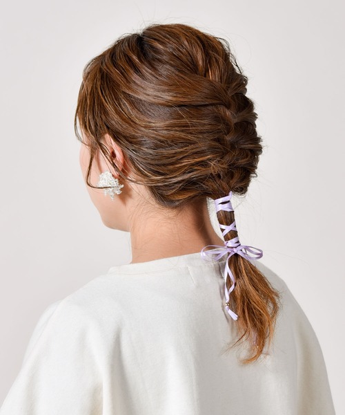 CALIFORNIA OUTFITTERS(カリフォルニア アウトフィッターズ)の「【LULKA(ルールカ)】ぐるぐるヘアアレンジフックリボン(その他ヘアアクセサリー・レディース・ホワイト/ブラック/ベージュ/パープル/ピンク/エメラルド・ONESIZE)」の5枚目の写真