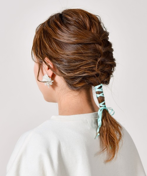 CALIFORNIA OUTFITTERS(カリフォルニア アウトフィッターズ)の「【LULKA(ルールカ)】ぐるぐるヘアアレンジフックリボン(その他ヘアアクセサリー・レディース・ホワイト/ブラック/ベージュ/パープル/ピンク/エメラルド・ONESIZE)」の12枚目の写真