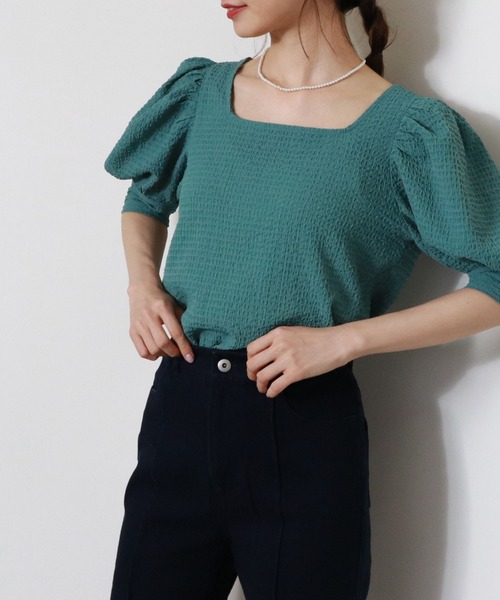 archives（アルシーヴ）の「パワショルプルオーバー（Tシャツ/カットソー・レディース・アイボリー/ブラック/グリーン/シルバーグレー・MEDIUM）」の4枚目の写真