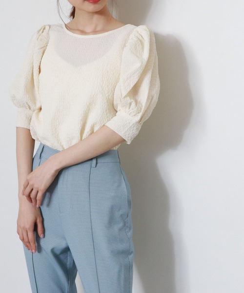 archives（アルシーヴ）の「パワショルプルオーバー（Tシャツ/カットソー・レディース・アイボリー/ブラック/グリーン/シルバーグレー・MEDIUM）」の2枚目の写真