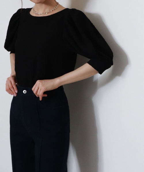 archives（アルシーヴ）の「パワショルプルオーバー（Tシャツ/カットソー・レディース・アイボリー/ブラック/グリーン/シルバーグレー・MEDIUM）」の3枚目の写真