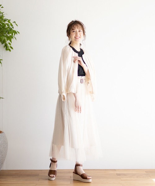 Emilyan（エミリアン）の「【2021SS】シアーブルゾン（ブルゾン・レディース・グレー/グリーン/アイボリー・9号）」の5枚目の写真