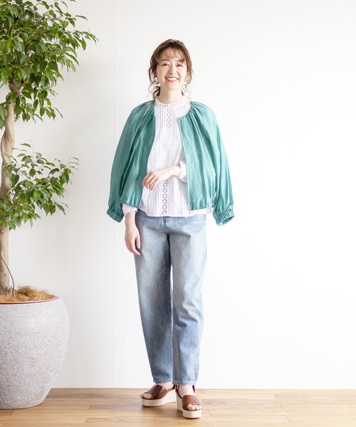 Emilyan（エミリアン）の「【2021SS】シアーブルゾン（ブルゾン・レディース・グレー/グリーン/アイボリー・9号）」の10枚目の写真