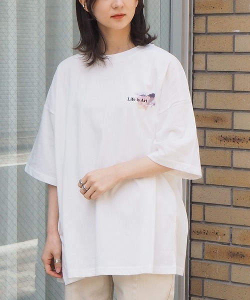 tiptop(ティップトップ)の「2021SS ロゴペイントBIGTシャツ(Tシャツ/カットソー・レディース・ホワイト系その他2/ブラック系その他2/オフホワイト/ホワイト系その他/ブラック/ブラック系その他・FREE)」の18枚目の写真