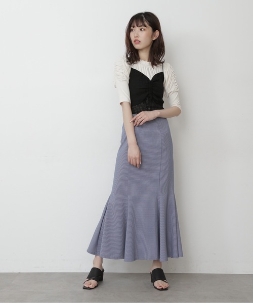 FREE'S MART（フリーズマート）の「◆シアーキャミセット半袖パワショルカットソー（Tシャツ/カットソー・レディース・ホワイト/ホワイト系その他/ピンク・FREE）」の8枚目の写真