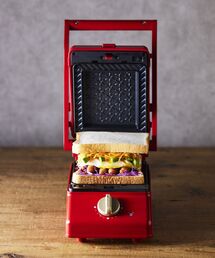 BRUNO（ブルーノ）の「グリルサンドメーカー シングル レッド グレージュ BOE083（キッチン家電）」