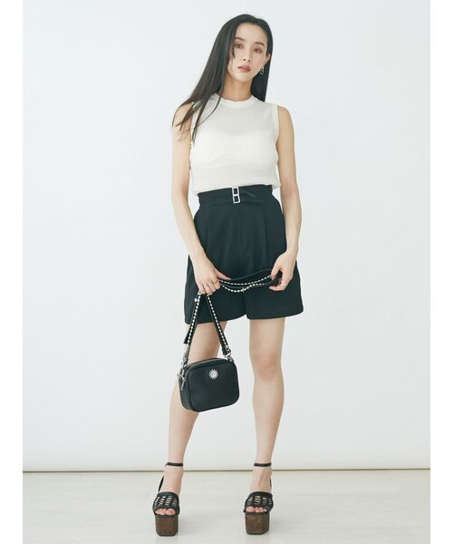 EVRIS（エヴリス）の「シアーニットタンクプルオーバー（タンクトップ・レディース・ブラック/ピンク/アイボリー・FREE）」の11枚目の写真