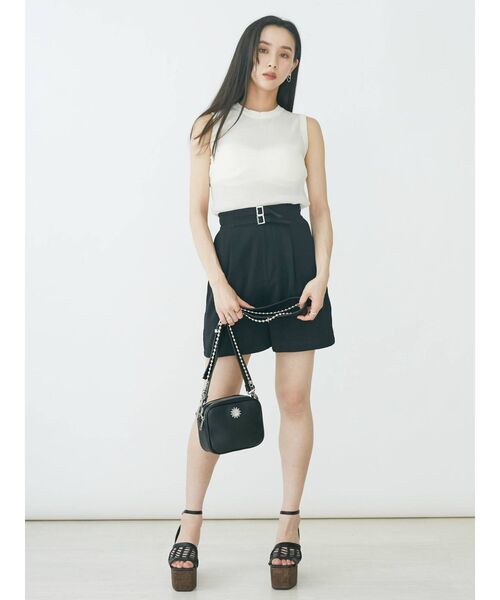 EVRIS（エヴリス）の「シアーニットタンクプルオーバー（タンクトップ・レディース・ブラック/ピンク/アイボリー・FREE）」の16枚目の写真