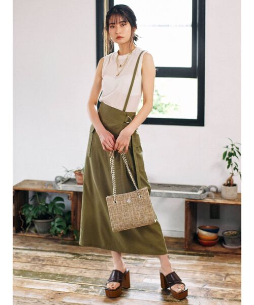 EVRIS（エヴリス）の「シアーニットタンクプルオーバー（タンクトップ・レディース・ブラック/ピンク/アイボリー・FREE）」の21枚目の写真