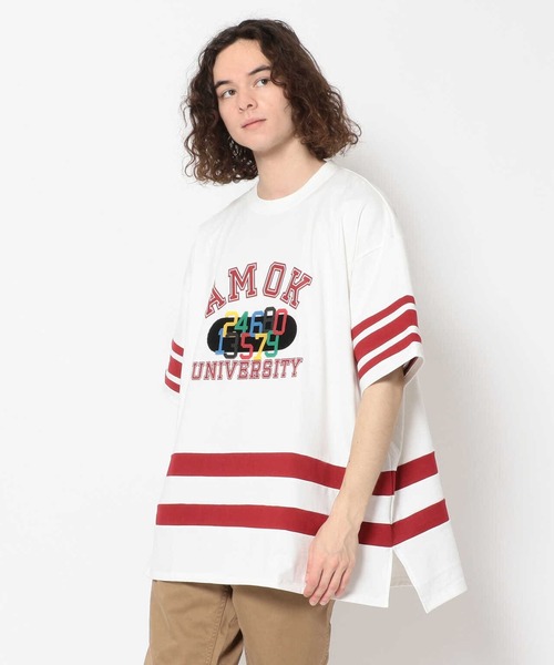 amok（アモク）の「AMOK/アモク/HOCKEY TEE（Tシャツ/カットソー・メンズ・ホワイト/ブルー/ブラック・FREE）」の7枚目の写真