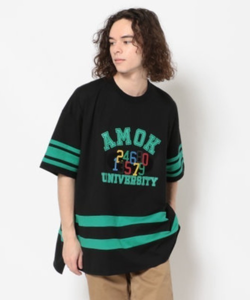amok（アモク）の「AMOK/アモク/HOCKEY TEE（Tシャツ/カットソー・メンズ・ホワイト/ブルー/ブラック・FREE）」の3枚目の写真