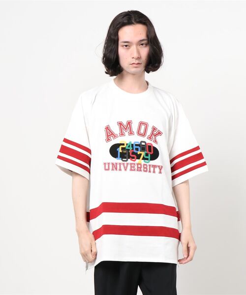 amok（アモク）の「AMOK/アモク/HOCKEY TEE（Tシャツ/カットソー・メンズ・ホワイト/ブルー/ブラック・FREE）」の18枚目の写真