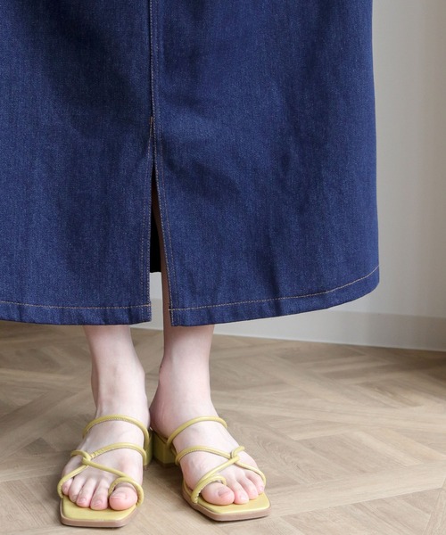 vingtrois(バントロア)の「【vingtrois】プリーツドッキングステッチデニムスカート(スカート・レディース・ブラック/ネイビー・M)」の20枚目の写真