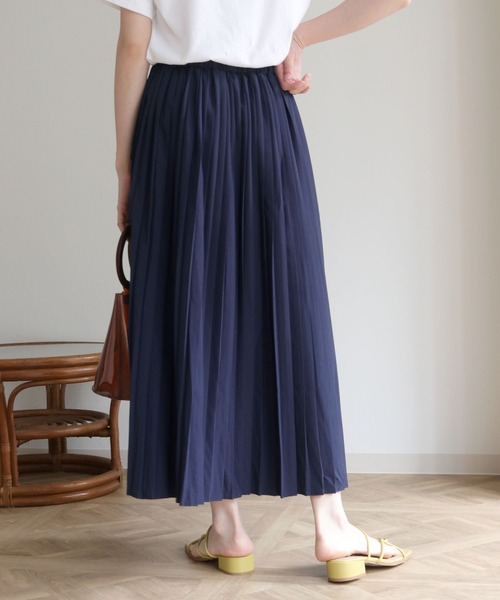 vingtrois(バントロア)の「【vingtrois】プリーツドッキングステッチデニムスカート(スカート・レディース・ブラック/ネイビー・M)」の15枚目の写真