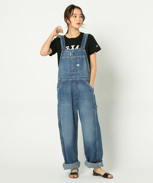 FREDY&GLOSTER（フレディアンドグロスター）の「【Lee/リー】OVERALLデニムサロペット（サロペット/オーバーオール・レディース・ライトブルー/オフホワイト・FREE）」の18枚目の写真